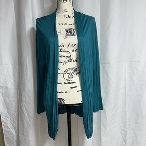Torrid Turquoise Open Front Drapey Cardigan